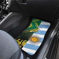 South Africa and Argentina Rugby Car Mats Springboks With Los Pumas