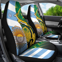 South Africa and Argentina Rugby Car Seat Cover Springboks With Los Pumas