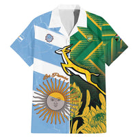 South Africa and Argentina Rugby Personalized Family Matching Mermaid Dress and Hawaiian Shirt Springboks With Los Pumas
