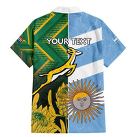South Africa and Argentina Rugby Personalized Family Matching Mermaid Dress and Hawaiian Shirt Springboks With Los Pumas
