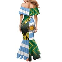 South Africa and Argentina Rugby Personalized Family Matching Mermaid Dress and Hawaiian Shirt Springboks With Los Pumas