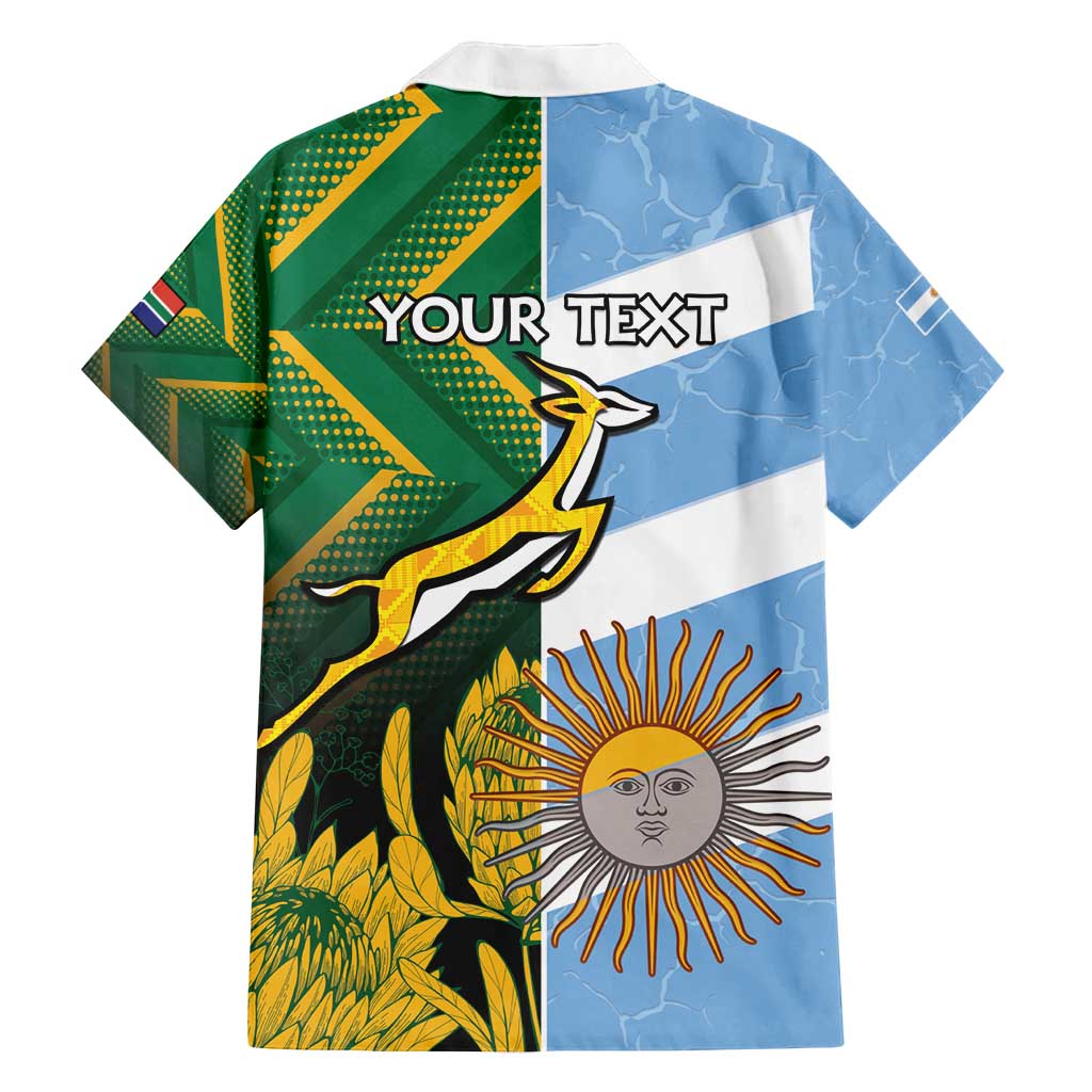 South Africa and Argentina Rugby Personalized Family Matching Puletasi and Hawaiian Shirt Springboks With Los Pumas
