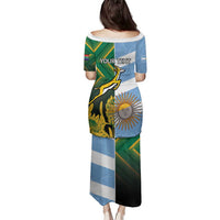 South Africa and Argentina Rugby Personalized Family Matching Puletasi and Hawaiian Shirt Springboks With Los Pumas