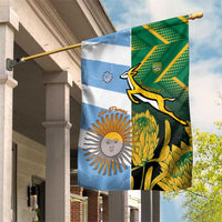 South Africa and Argentina Rugby Garden Flag Springboks With Los Pumas