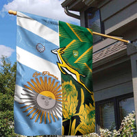 South Africa and Argentina Rugby Garden Flag Springboks With Los Pumas