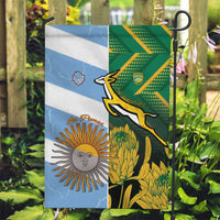 South Africa and Argentina Rugby Garden Flag Springboks With Los Pumas