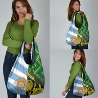 South Africa and Argentina Rugby Grocery Bag Springboks With Los Pumas