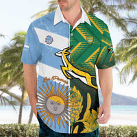 South Africa and Argentina Rugby Personalized Hawaiian Shirt Springboks With Los Pumas