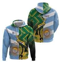 South Africa and Argentina Rugby Personalized Hoodie Springboks With Los Pumas