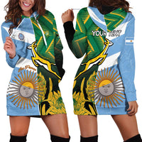South Africa and Argentina Rugby Personalized Hoodie Dress Springboks With Los Pumas