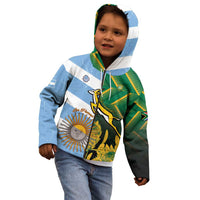 South Africa and Argentina Rugby Personalized Kid Hoodie Springboks With Los Pumas