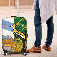 South Africa and Argentina Rugby Luggage Cover Springboks With Los Pumas