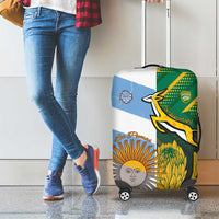 South Africa and Argentina Rugby Luggage Cover Springboks With Los Pumas