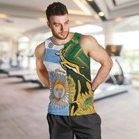 South Africa and Argentina Rugby Personalized Men Tank Top Springboks With Los Pumas