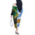 South Africa and Argentina Rugby Personalized Off The Shoulder Long Sleeve Dress Springboks With Los Pumas