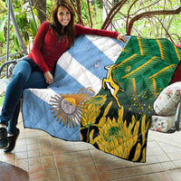 South Africa and Argentina Rugby Quilt Springboks With Los Pumas