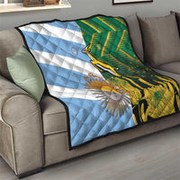 South Africa and Argentina Rugby Quilt Springboks With Los Pumas