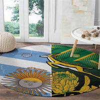 South Africa and Argentina Rugby Round Carpet Springboks With Los Pumas