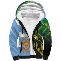 South Africa and Argentina Rugby Personalized Sherpa Hoodie Springboks With Los Pumas