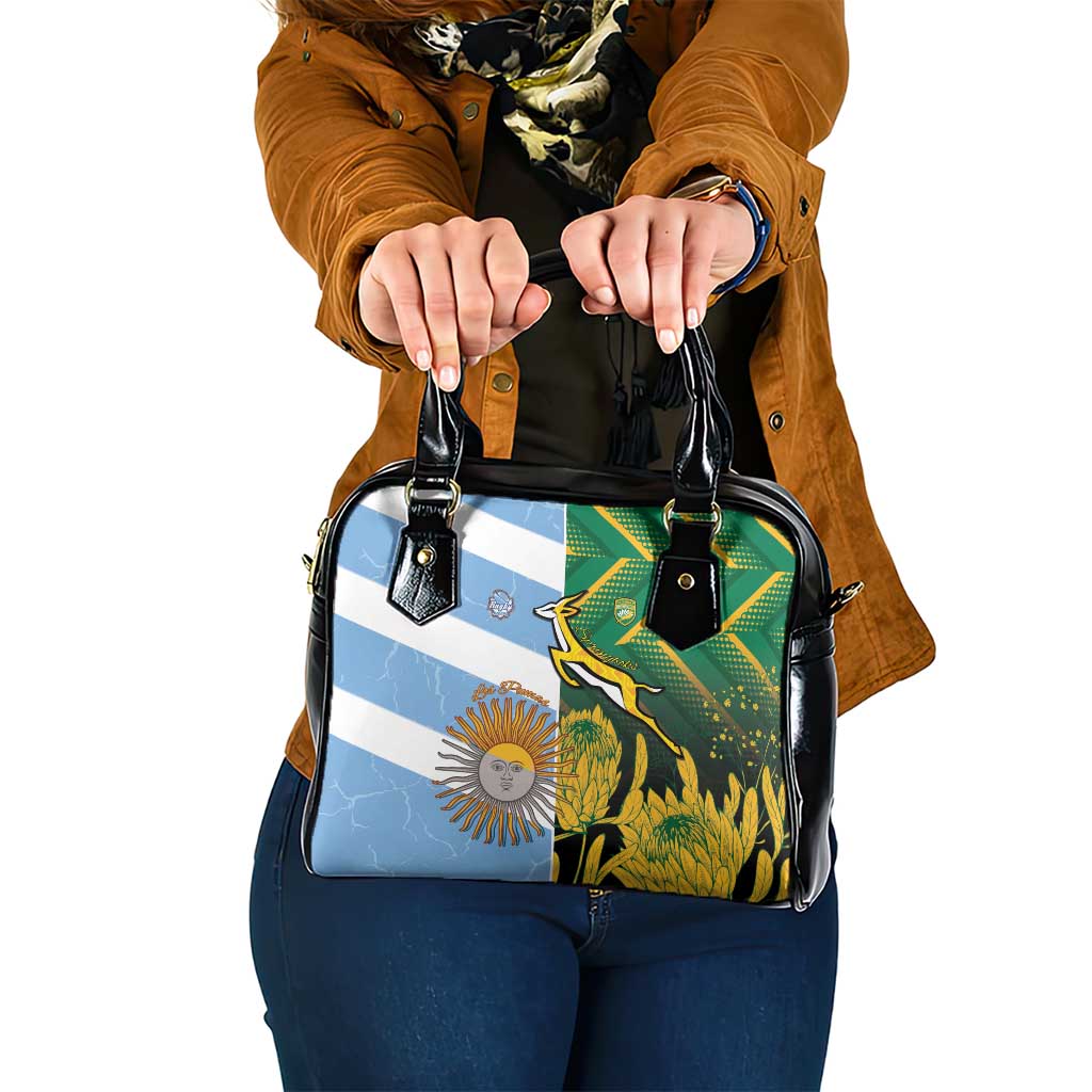 South Africa and Argentina Rugby Shoulder Handbag Springboks With Los Pumas