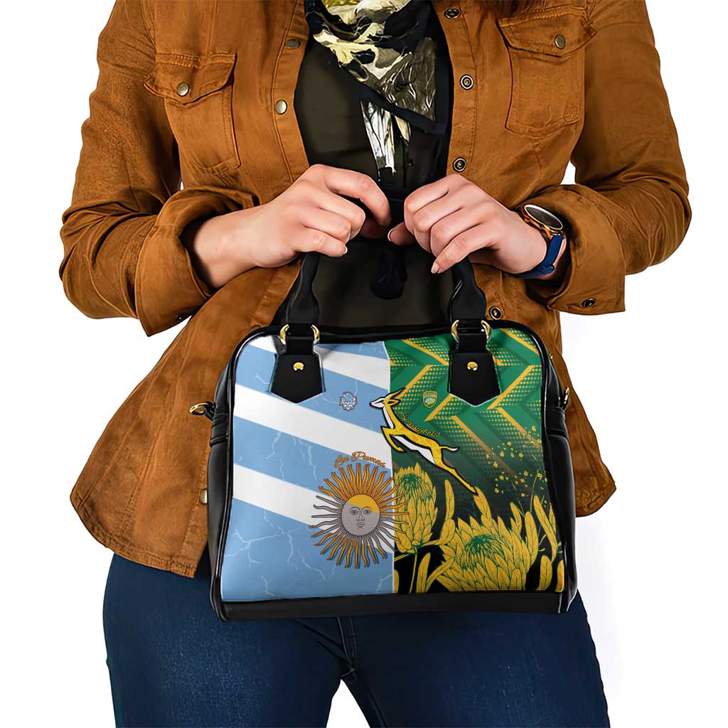 South Africa and Argentina Rugby Shoulder Handbag Springboks With Los Pumas