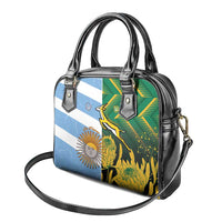 South Africa and Argentina Rugby Shoulder Handbag Springboks With Los Pumas