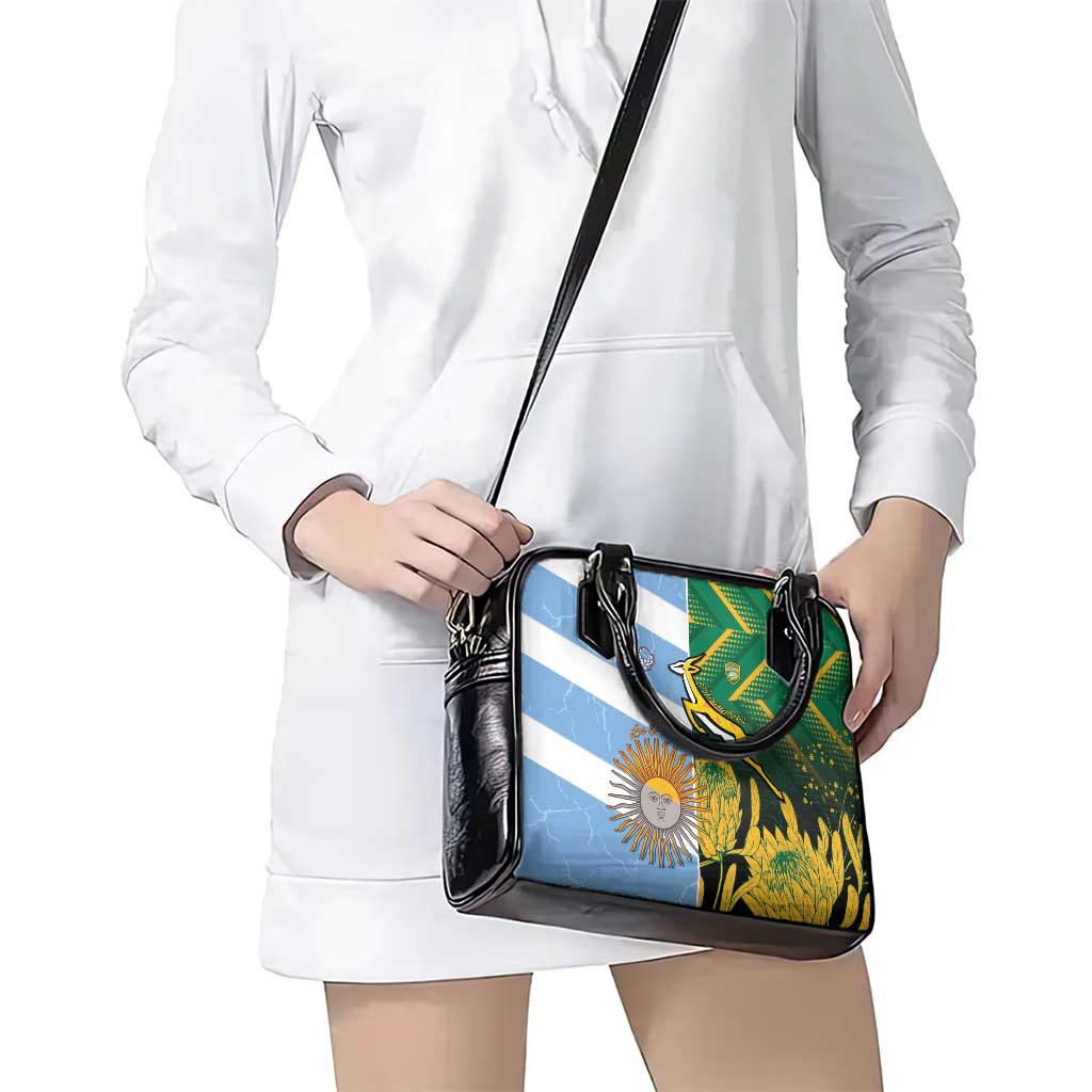 South Africa and Argentina Rugby Shoulder Handbag Springboks With Los Pumas
