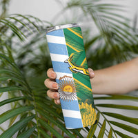 South Africa and Argentina Rugby Personalized Skinny Tumbler Springboks With Los Pumas
