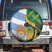 South Africa and Argentina Rugby Spare Tire Cover Springboks With Los Pumas
