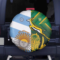 South Africa and Argentina Rugby Spare Tire Cover Springboks With Los Pumas