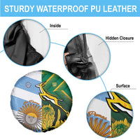 South Africa and Argentina Rugby Spare Tire Cover Springboks With Los Pumas