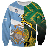 South Africa and Argentina Rugby Personalized Sweatshirt Springboks With Los Pumas