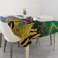 South Africa and Argentina Rugby Tablecloth Springboks With Los Pumas