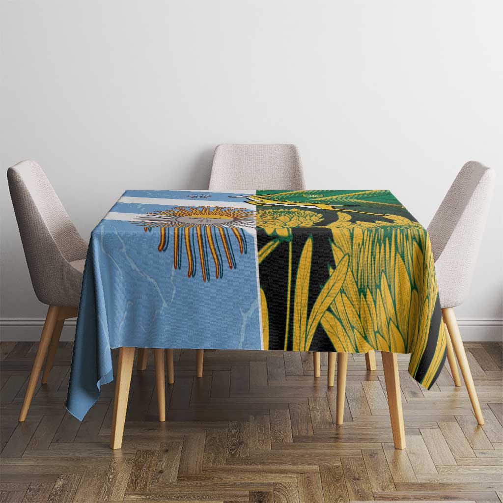 South Africa and Argentina Rugby Tablecloth Springboks With Los Pumas