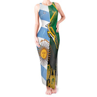 South Africa and Argentina Rugby Personalized Tank Maxi Dress Springboks With Los Pumas