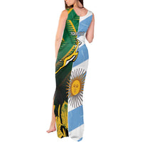 South Africa and Argentina Rugby Personalized Tank Maxi Dress Springboks With Los Pumas