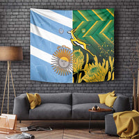 South Africa and Argentina Rugby Tapestry Springboks With Los Pumas