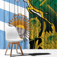 South Africa and Argentina Rugby Window Curtain Springboks With Los Pumas