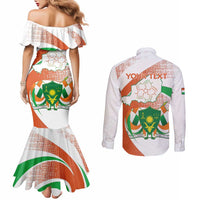 Personalised Niger Couples Matching Mermaid Dress and Long Sleeve Button Shirt 1960 Jamhuriyar Nijar Independence Day