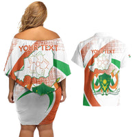 Personalised Niger Couples Matching Off Shoulder Short Dress and Hawaiian Shirt 1960 Jamhuriyar Nijar Independence Day