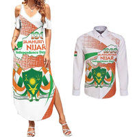 Personalised Niger Couples Matching Summer Maxi Dress and Long Sleeve Button Shirt 1960 Jamhuriyar Nijar Independence Day