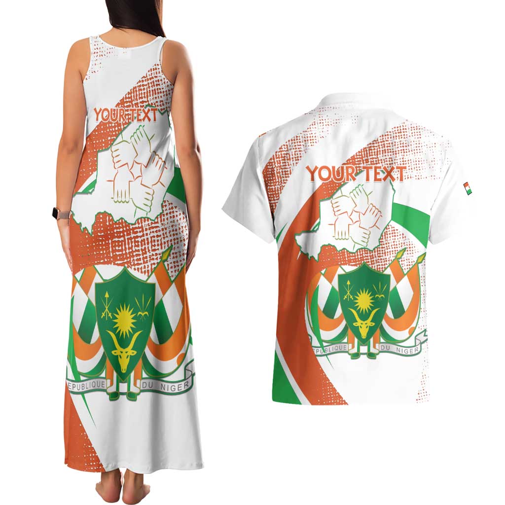 Personalised Niger Couples Matching Tank Maxi Dress and Hawaiian Shirt 1960 Jamhuriyar Nijar Independence Day