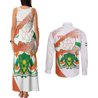 Personalised Niger Couples Matching Tank Maxi Dress and Long Sleeve Button Shirt 1960 Jamhuriyar Nijar Independence Day