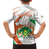 Personalised Niger Family Matching Long Sleeve Bodycon Dress and Hawaiian Shirt 1960 Jamhuriyar Nijar Independence Day