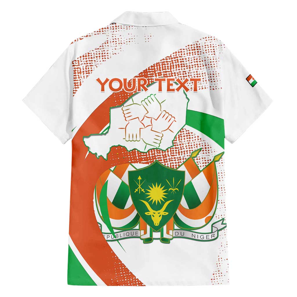 Personalised Niger Family Matching Off Shoulder Short Dress and Hawaiian Shirt 1960 Jamhuriyar Nijar Independence Day