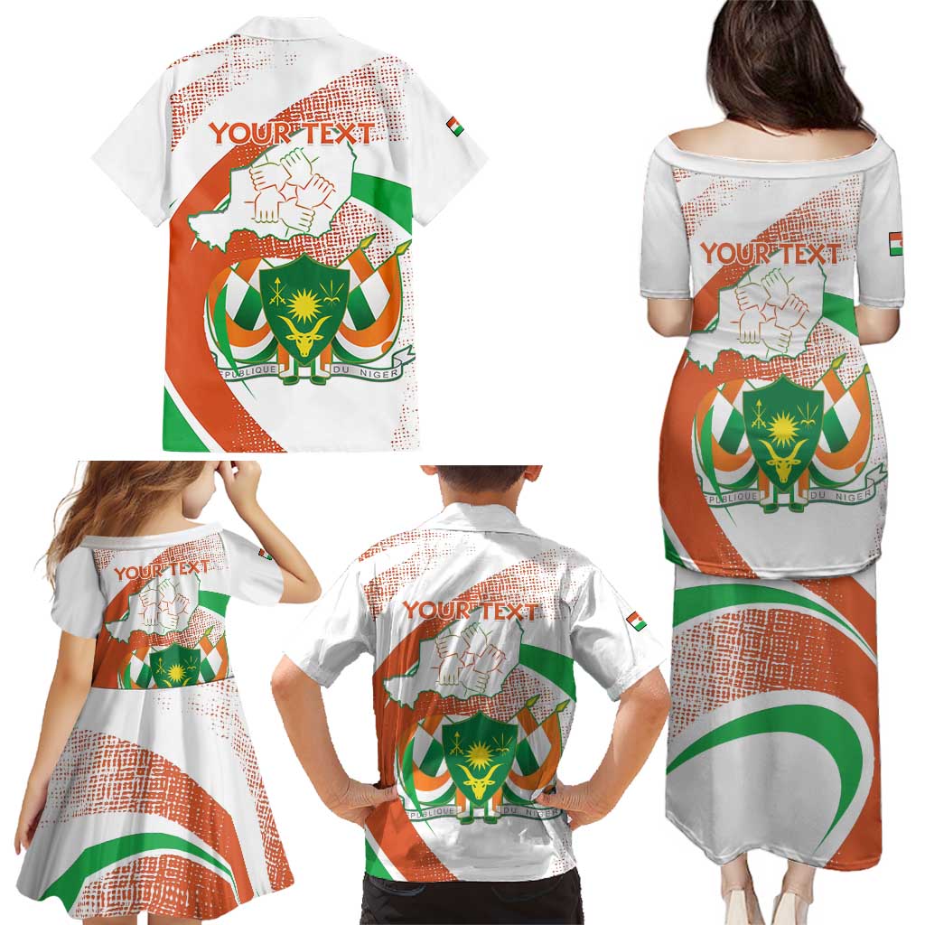 Personalised Niger Family Matching Puletasi and Hawaiian Shirt 1960 Jamhuriyar Nijar Independence Day