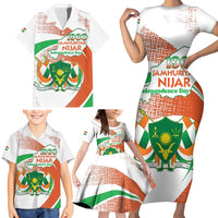 Personalised Niger Family Matching Short Sleeve Bodycon Dress and Hawaiian Shirt 1960 Jamhuriyar Nijar Independence Day