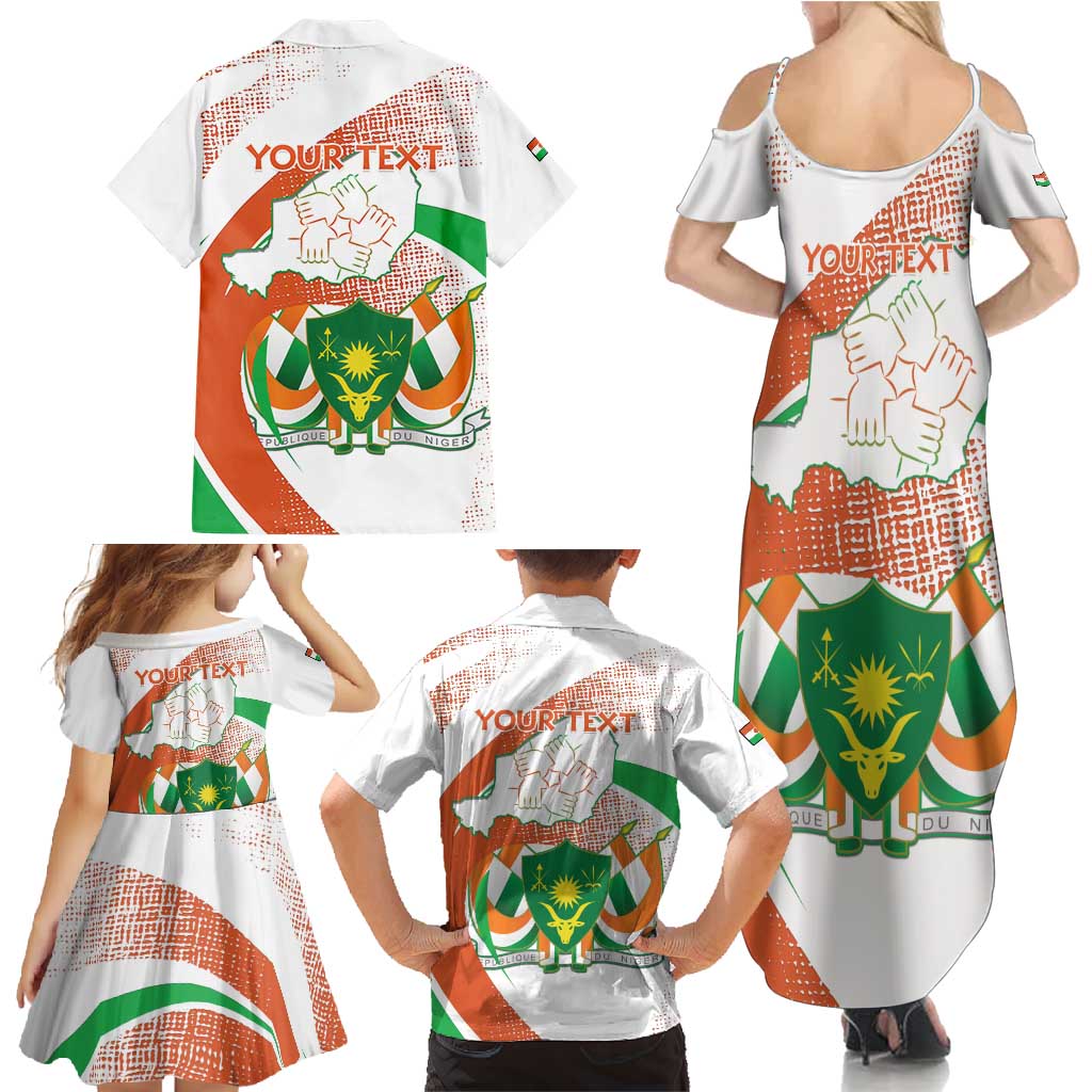 Personalised Niger Family Matching Summer Maxi Dress and Hawaiian Shirt 1960 Jamhuriyar Nijar Independence Day