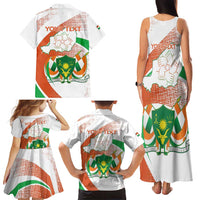 Personalised Niger Family Matching Tank Maxi Dress and Hawaiian Shirt 1960 Jamhuriyar Nijar Independence Day