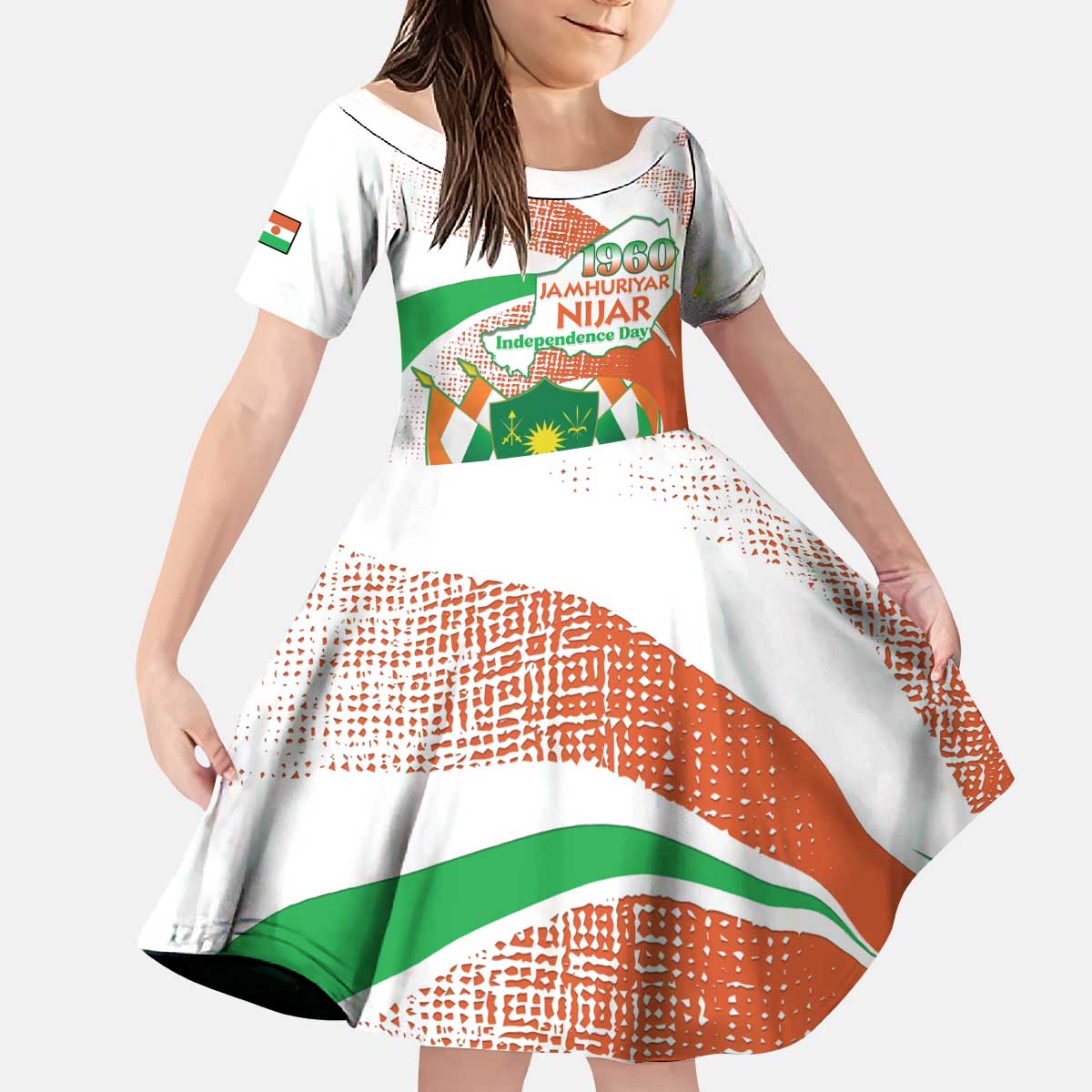 Personalised Niger Kid Short Sleeve Dress 1960 Jamhuriyar Nijar Independence Day